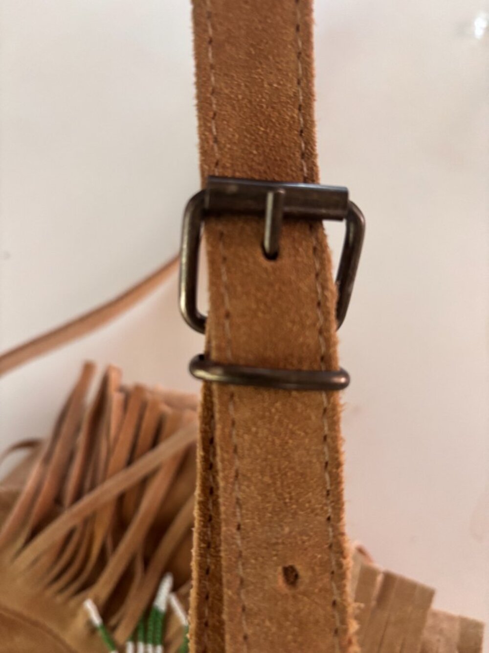 Boho handmade leather crossbody bag - Picture 8 of 8